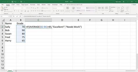 how to use if then formula in excel