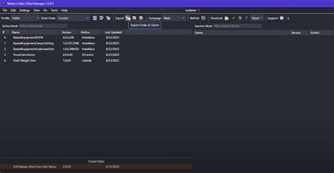 how to use in game mod manager bg3