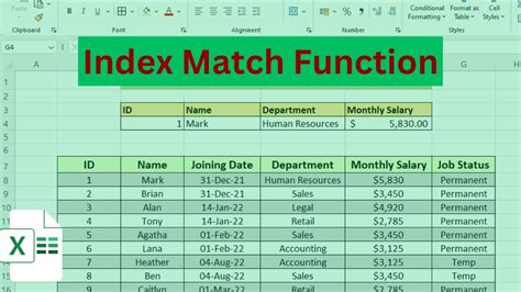 how to use index and match function in excel youtube