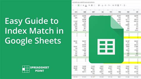 how to use index match formula in google sheets
