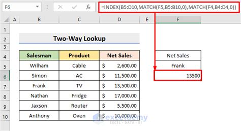 how to use index match function in excel