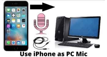 how to use iphone mic on pc