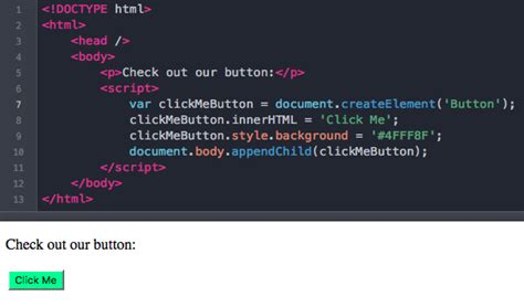 how to use javascript in html button