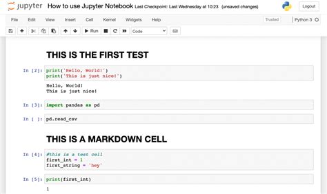 how to use jupyter notebook python 3