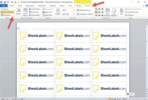 how to use label template in word