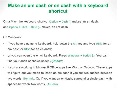 how to use long dash on mac