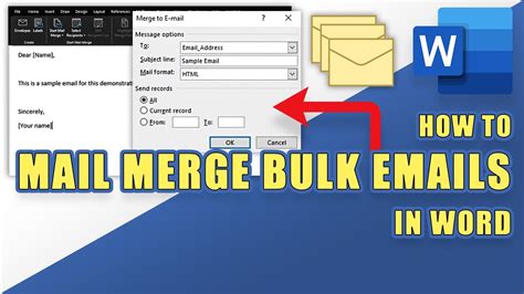 how to use mail merge to send bulk emails