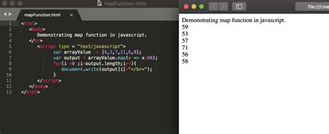 how to use map function in html