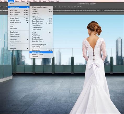 how to use match color in photoshop