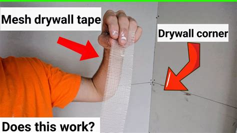 how to use mesh drywall tape in corners
