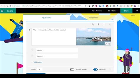 how to use microsoft forms for trivia