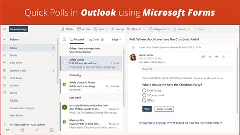 how to use microsoft forms in outlook