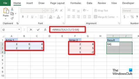 how to use mmult in excel
