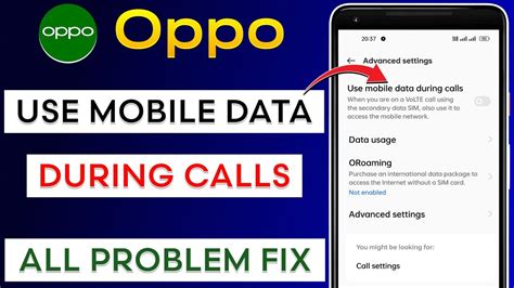 how to use mobile data during call oppo