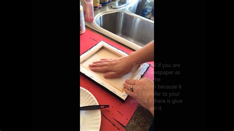 how to use mod podge on canvas