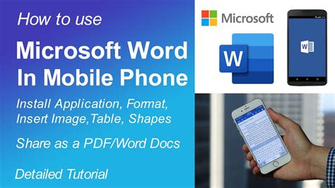how to use ms word in android phone