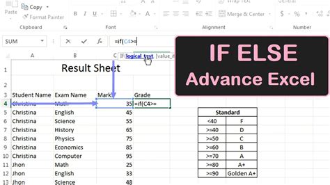 how to use multiple if else in excel