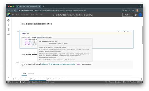 how to use mysql connector in jupyter notebook