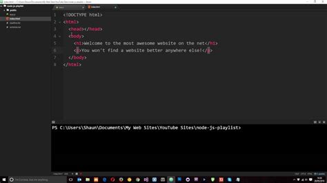 how to use node js in html page