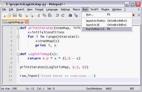 how to use notepad++ for python
