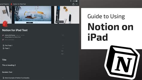 how to use notion on ipad