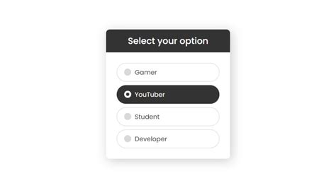how to use option button in html