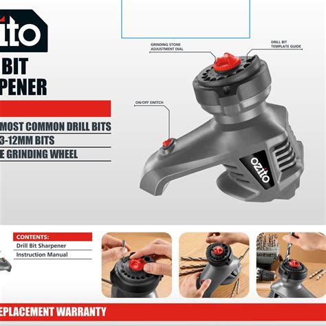 how to use ozito drill bit sharpener