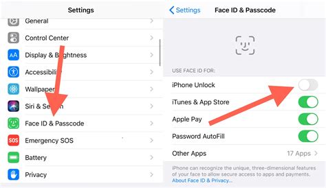 how to use passcode instead of face id