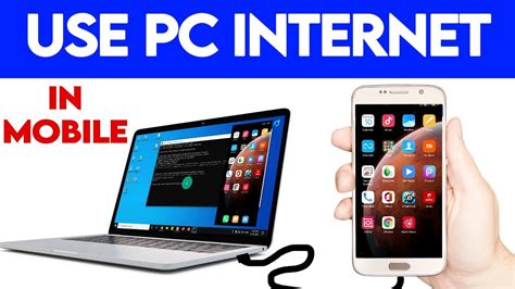 how to use pc internet on android mobile via usb