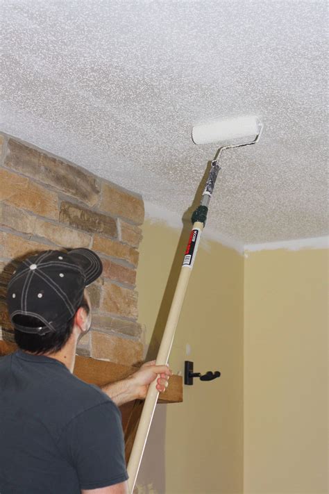how to use popcorn ceiling paint