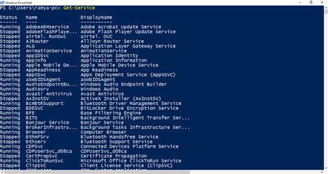 how to use powershell commands