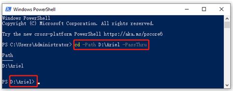 how to use powershell commands in cmd