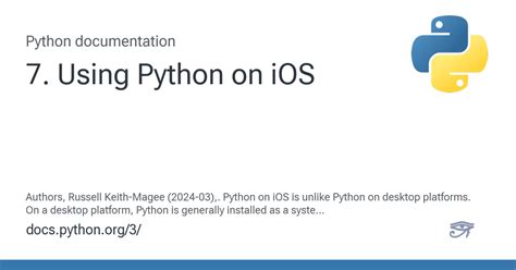 how to use python on ios