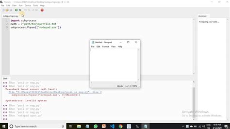 how to use python on notepad