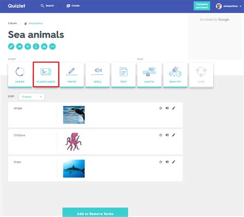 how to use quizlet to make flashcards