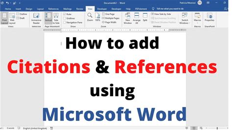 how to use references in word