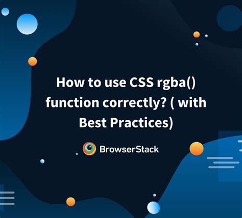 how to use rgba in css