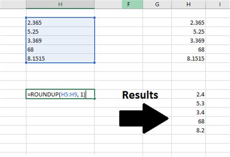 how to use roundup function in excel with formula multiplication