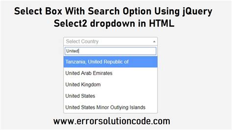 how to use select2 dropdown in html