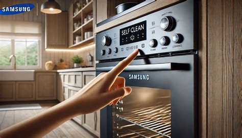 how to use self clean function on samsung oven