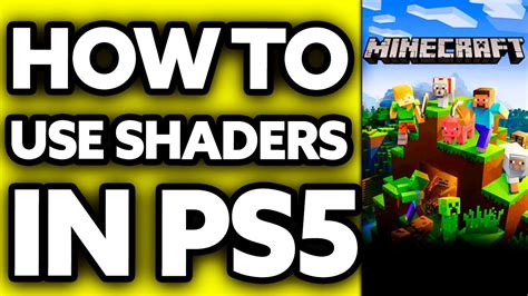how to use shaders on minecraft ps5