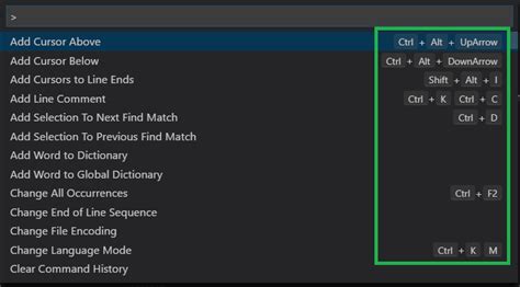 how to use shortcuts in visual studio code