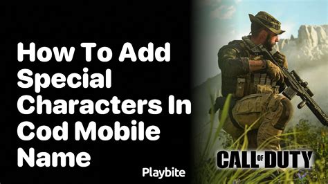 how to use special characters in cod mobile name