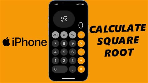 how to use square root function on iphone calculator