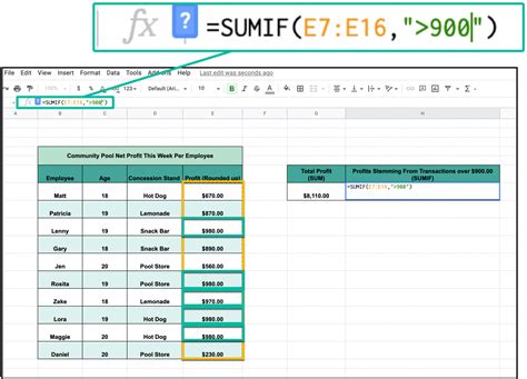 how to use sumif formula google sheets