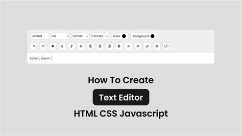 how to use text editor in html