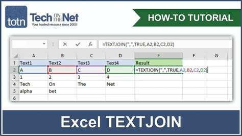 how to use textjoin formula in excel