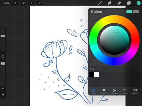 how to use the color dropper on procreate