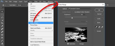 how to use the color range tool in photoshop