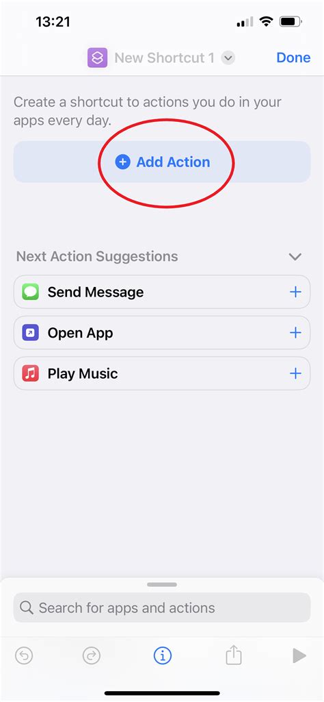 how to use the if shortcut in iphone to open another app